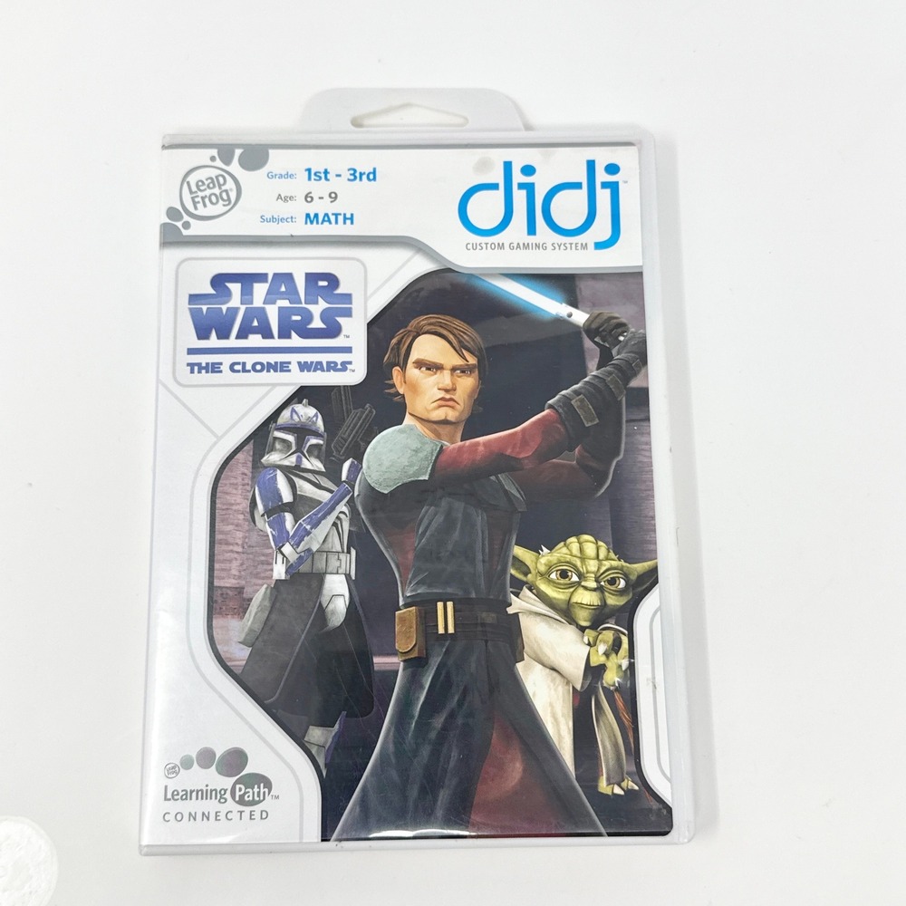 LeapFrog Didj Star Wars The Clone Wars Math Game 2008 Anakin Yoda 1st-3rd Grade